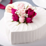 Single layer heart cake